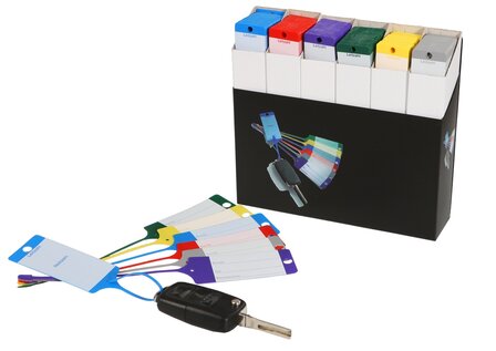 dispencerbox incl. 600 sleutellabels in 6 kleuren