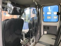 Scherm dubbelcabine voor achter de voorstoelen(PVC Raamfolie)