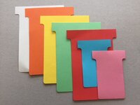 T-plankaarten onbedrukt 78 mm breed